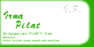 irma pilat business card